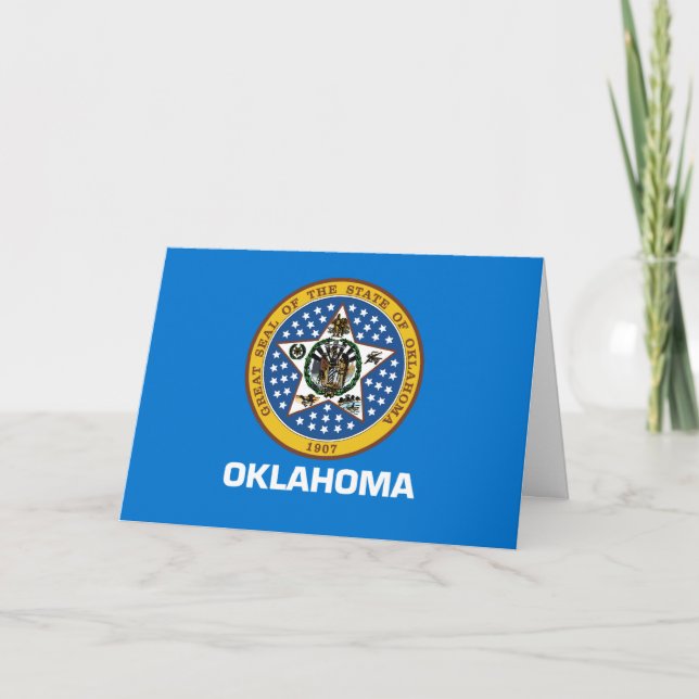 Tarjeta Oklahoman Flag & Seal, Flag of Oklahoma (Anverso)