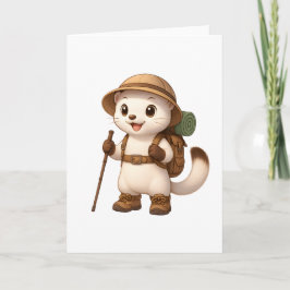 Tarjeta Okojo Adventure Greeting Card – Cute Kawaii Japane