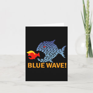 Tarjeta Ola Azul 2024 Gracioso Pescado Grande Comer Pescad