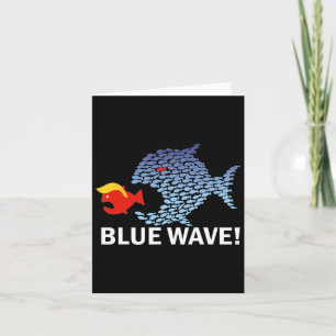 Tarjeta Ola Azul 2024 Gracioso Pescado Grande Comer Pescad