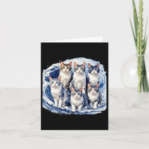 Tarjeta Ola De Gatos Azules Harris - Graciosa Para Los Pro