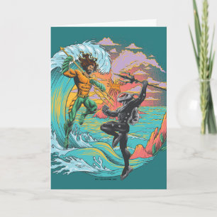 Tarjeta Ola de marea de marea de manta negra
