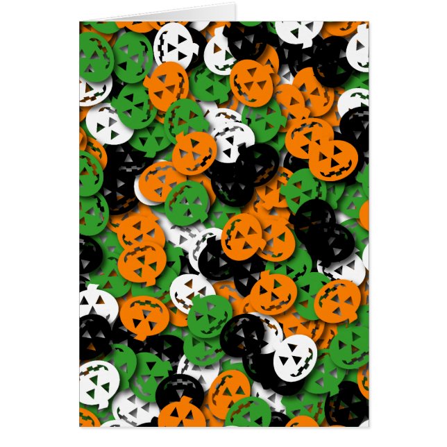 Tarjeta o'Lantern del confeti de Jack (Frente)