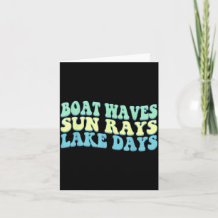Tarjeta Olas de Barco Rayos de Sol Días de Lago Divertido 