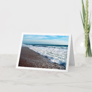 Tarjeta Olas de Playa Portuguesas Paisaje