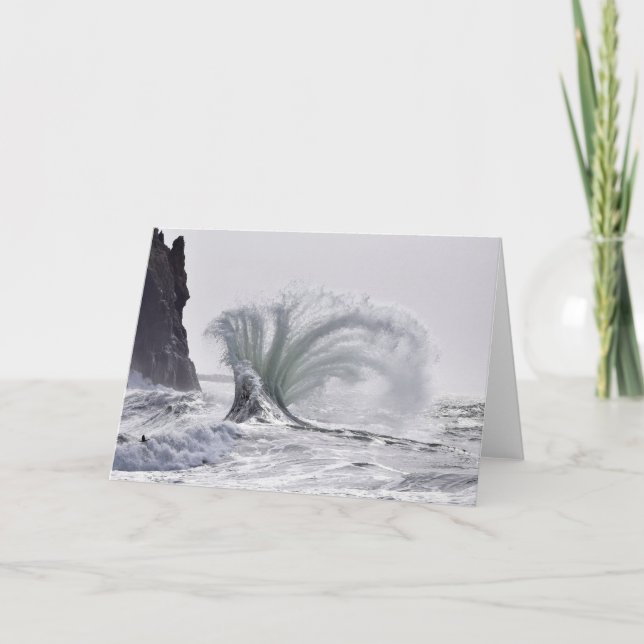 Tarjeta Olas épicas en la decepción del Cabo, WA (Anverso)