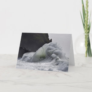 Tarjeta Olas épicas en la decepción del Cabo, WA