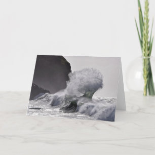 Tarjeta Olas épicas en la decepción del Cabo, WA