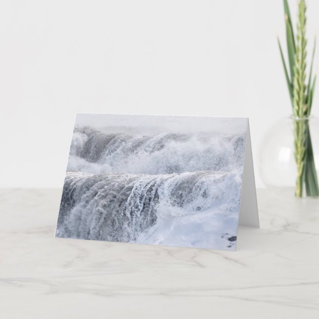 Tarjeta Olas Que Caen En Invierno (Anverso)