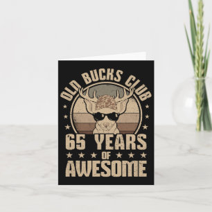 Tarjeta Old Bucks Club 65 Años De Impresionante Hunter 65t