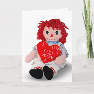 Tarjeta Old Rag Doll Birthday