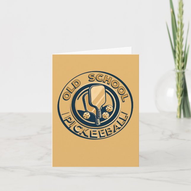 Tarjeta Old School Pickleball Paddle  (Anverso)