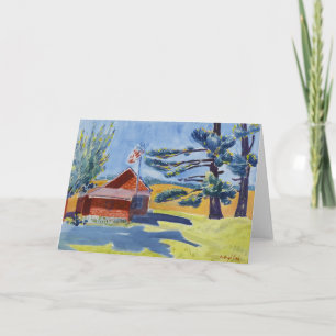 Tarjeta Old Schoolhouse, Ryders   George Luks