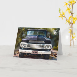 Tarjeta Old Truck Classic Fun Pun Whimsical Birday