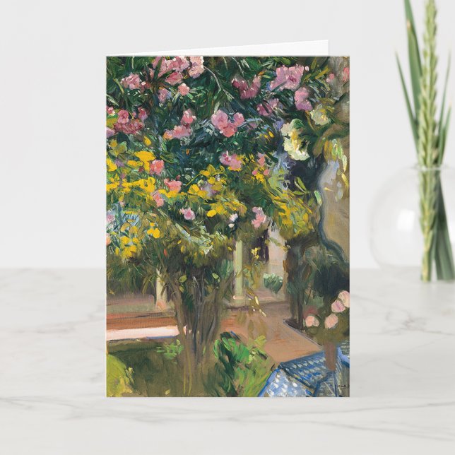 Tarjeta Oleanders | Joaquín Sorolla (Anverso)