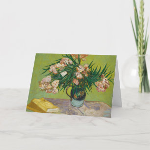 Tarjeta Oleandros rosados de Van Gogh Arte de naturaleza m