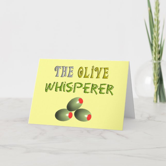 Tarjeta Olive Aovers Regalos "The Olive Whisperer" (Anverso)
