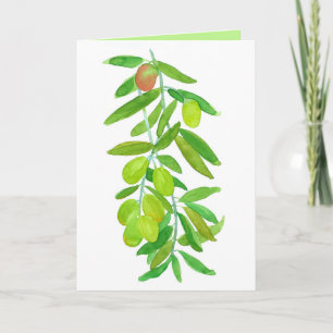 Tarjeta Olive Branch Botanical Peace Green