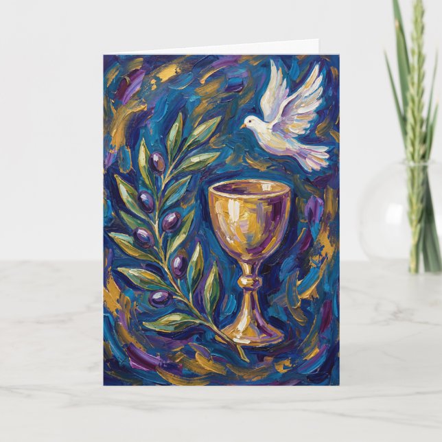 Tarjeta Olive Branch of Peace Easter Card (Anverso)