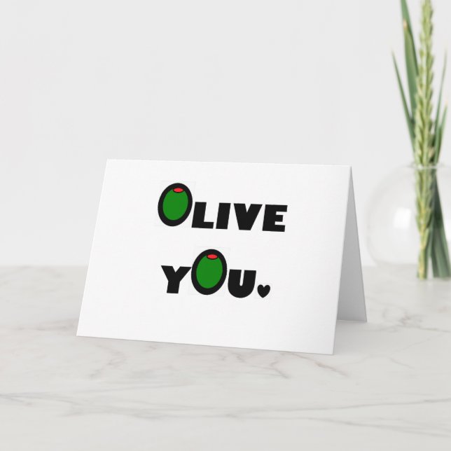 Tarjeta Olive you (Anverso)