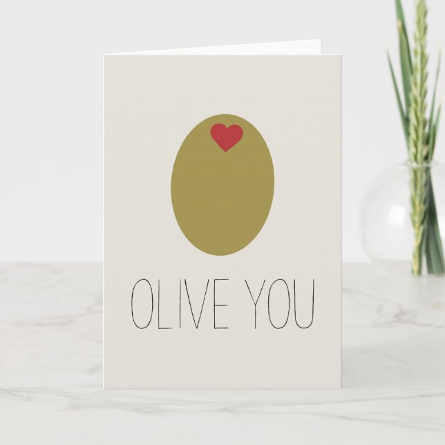 TARJETA OLIVE YOU - CARTA (Anverso)