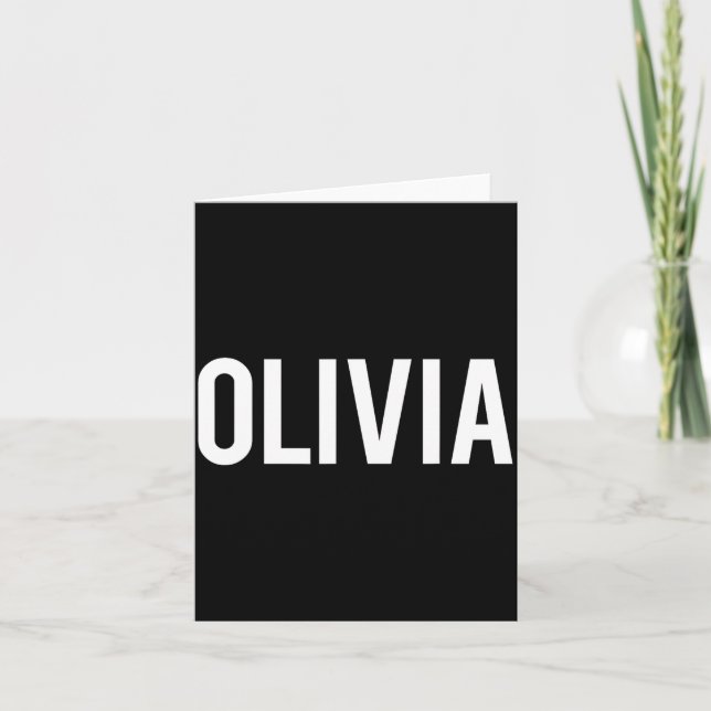Tarjeta Olivia - Cool New Funny Name Fan Gift Tee  (Anverso)