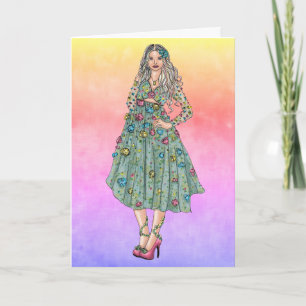 Tarjeta Olivia de alta moda