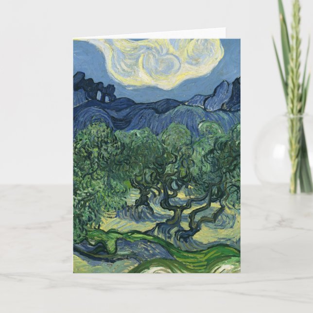Tarjeta Olivos de Van Gogh (Anverso)