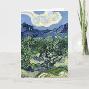 Tarjeta Olivos de Van Gogh - Arte Montaña Azul