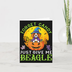 Tarjeta Olvidar Caramelo Dar Perro Beagle Bruja Este Hallo