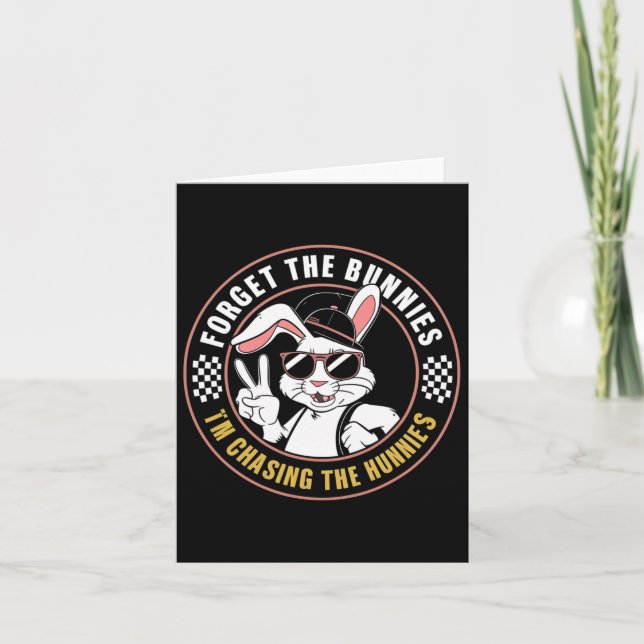 Tarjeta Olvidar Los Conejos Estoy Persiguiendo Hunnies Div (Anverso)