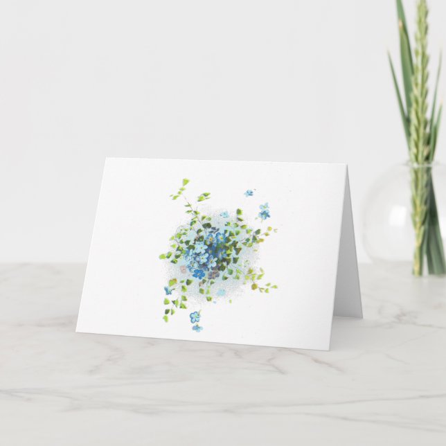 Tarjeta Olvidar-Me-Nots de color azul (Anverso)