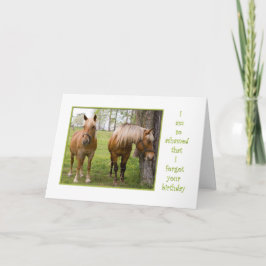 Tarjeta Olvidaste tu cabeza de caballo avergonzado de tu c