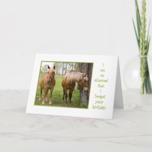 Tarjeta Olvidaste tu cabeza de caballo avergonzado de tu c