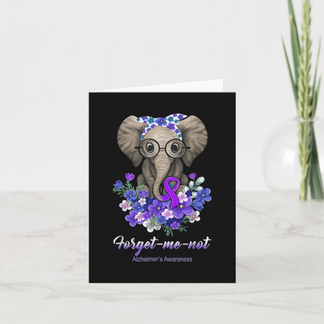 Tarjeta Olvídate de mí no de las flores de elefante Heimer (Anverso)