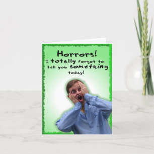 Tarjeta ¡Olvidé totalmente decirle algo!