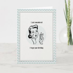 Tarjeta Olvidé tu cumpleaños