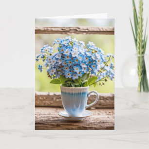 Tarjeta Olvídenme-No-Bouquet Gracias