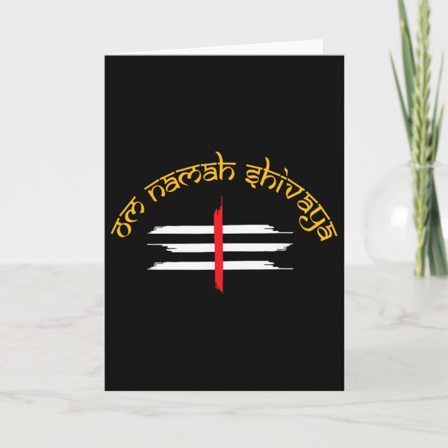 Tarjeta Om Namah Shivaya Tripundra Symbol Of Shiva  (Anverso)