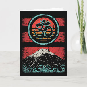 Tarjeta Om Ohm Símbolo Retro Vintage Estilo 80s Meditación