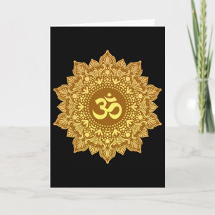 Tarjeta Om Símbolo Mandala Geometría Sagrada Zen Yoga Medi