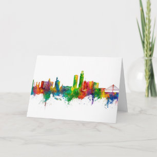 Tarjeta Omaha Nebraska Skyline