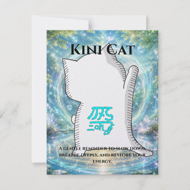 Tarjeta Omamori Card #003 – Kini Cat | Healing • Recovery (Anverso)