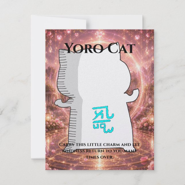 Tarjeta Omamori Card #008 – Yoro Cat | Love • Happiness (Anverso)