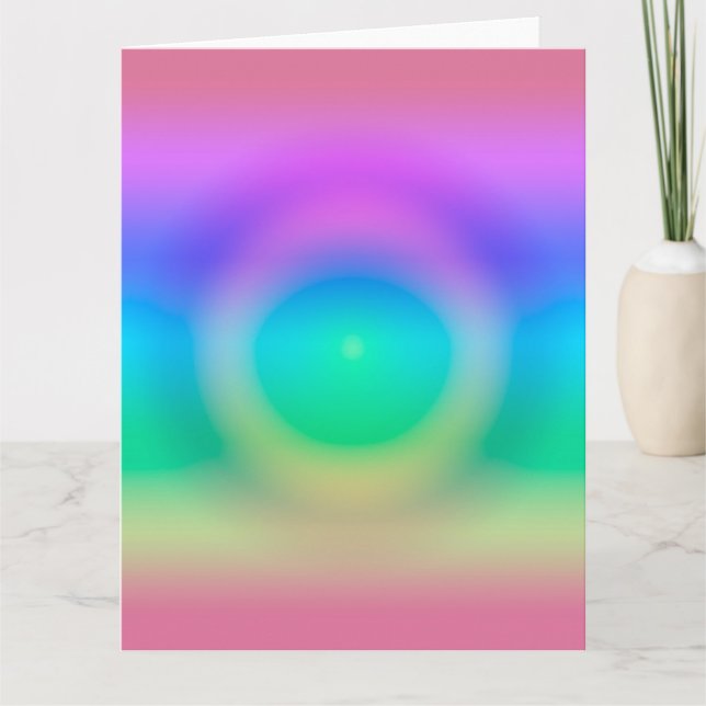 Tarjeta Ombre de ojos de arcoiris místico (Anverso)