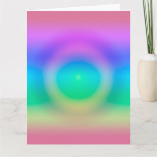 Tarjeta Ombre de ojos de arcoiris místico