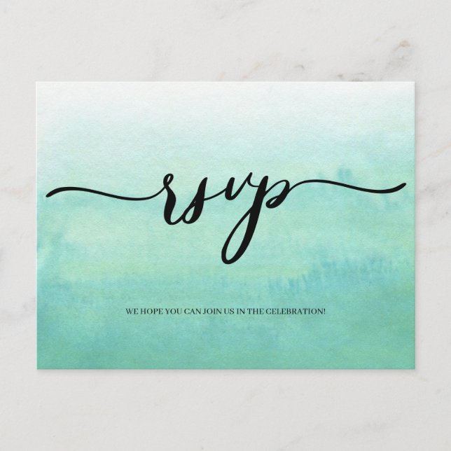 Tarjeta Ombre RSVP. (Anverso)