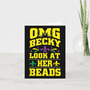Tarjeta Omg Becky Sus Cuentas Mardi Gras New Orleans Regal