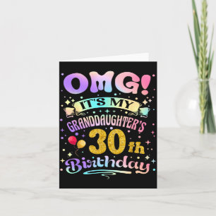 Tarjeta Omg cumpleaños número 30 de mi nieta 30 años