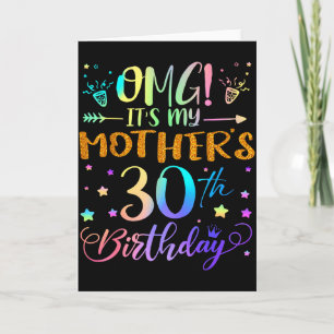 Tarjeta Omg Es El Cumpleaños 30 De Mi Madre Dulces 30 Años